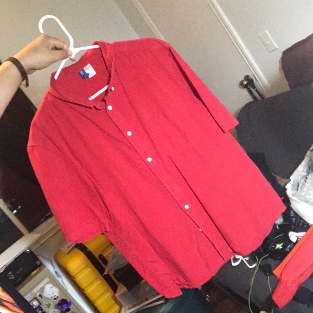 Red Button Up